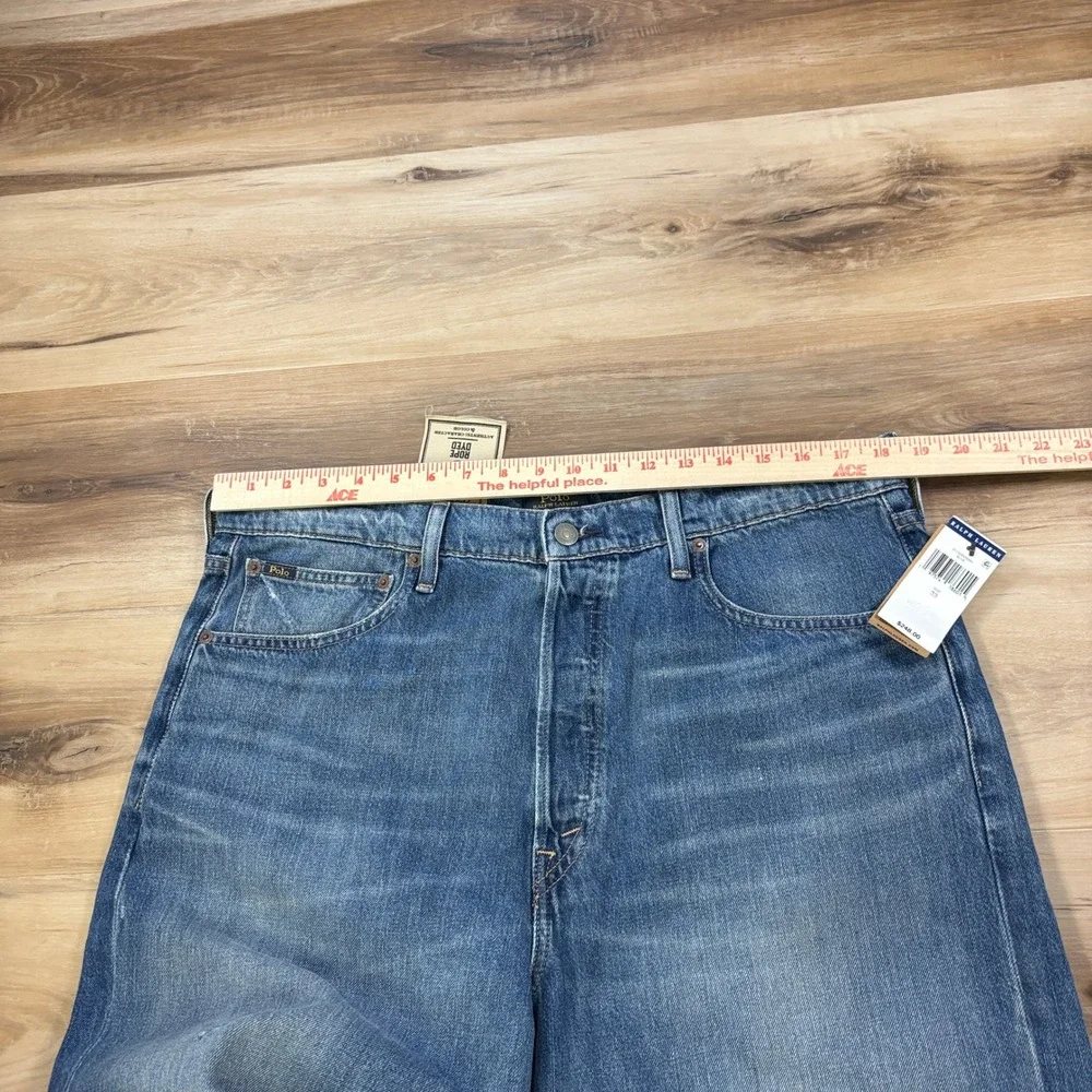 Polo Ralph Lauren Relaxed Straight Crop Jeans Womens 33 Distressed Cotton NEW - Picture 6 of 11